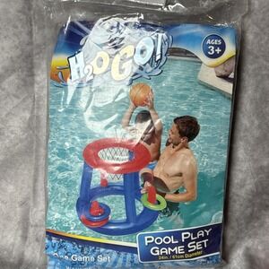 H20GO! Swimming Pool Inflatable Play Game Center‎ (Basketball + Rings) Water Toy